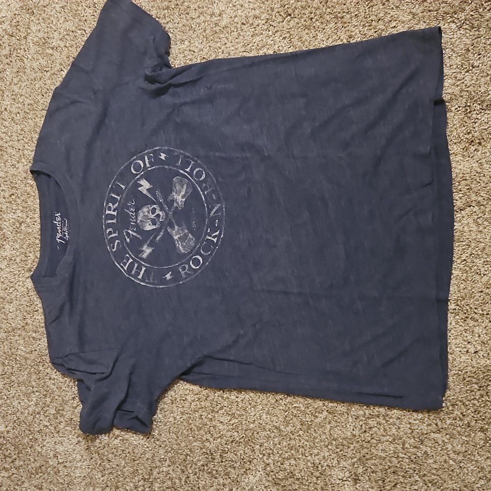Lucky Brand FENDER Navy Blue T-Shirt Mens Large